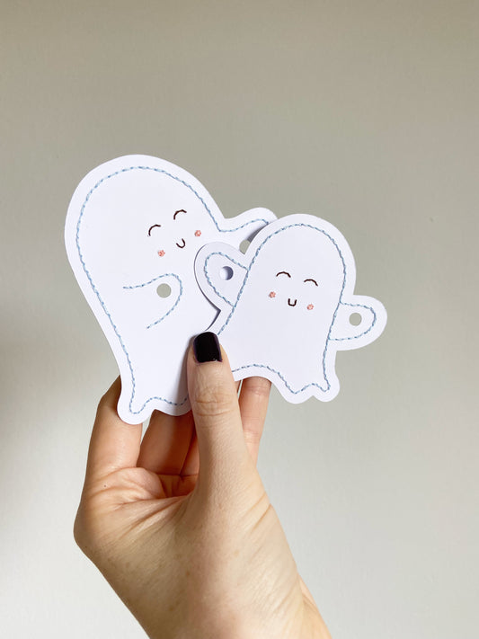 Hand-stitched Mini Ghost Bunting