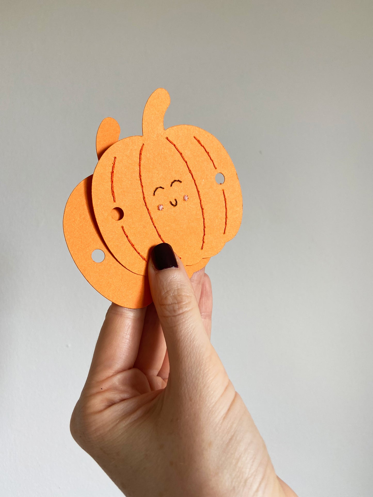 Hand-stitched Mini Pumpkin Bunting