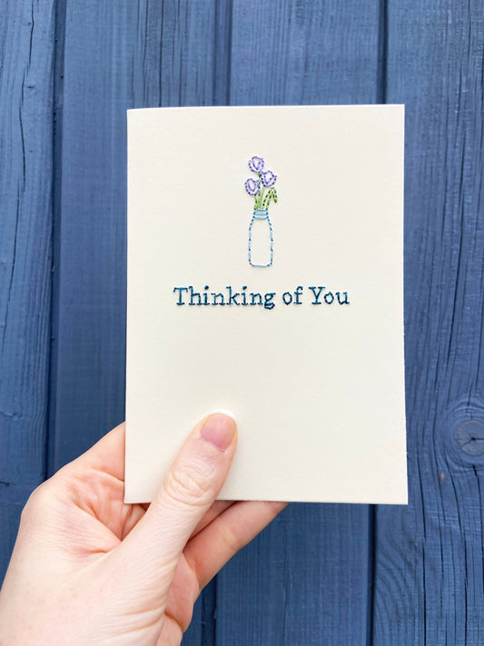 Hand-stitched Thinking of You Card
