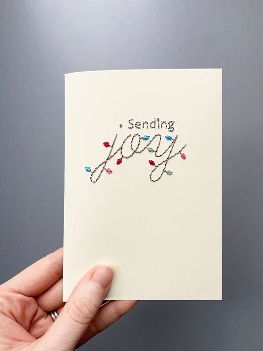 Hand-stitched Sending Joy Card
